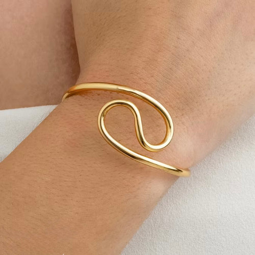 Bracelete Em Formato S Ajustável Semi-joia.